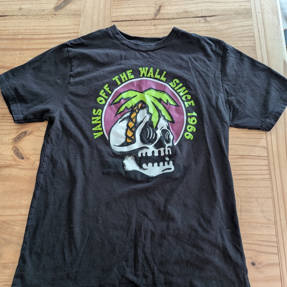 Vans Black Graphic Kids T-Shirt
